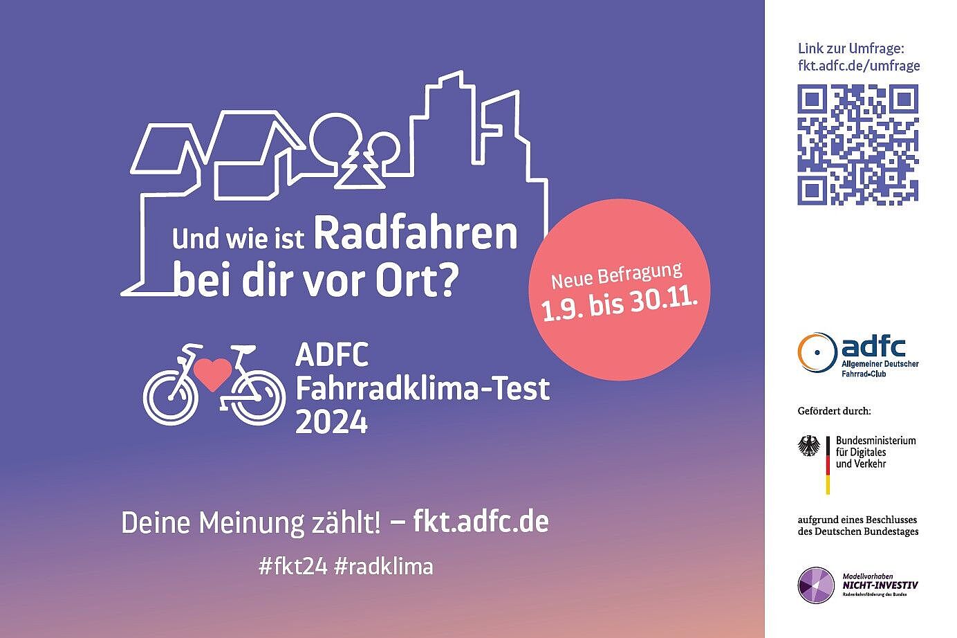 Fahrradklima-Test Anzeige