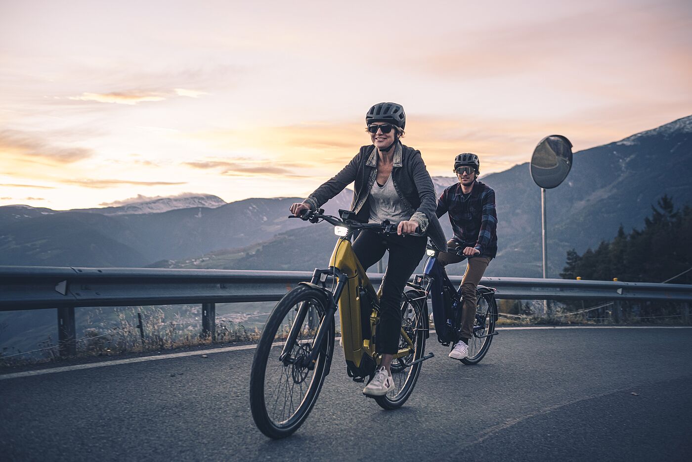 Und hier fahren zwei Pinion bikes